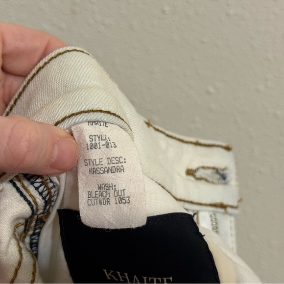 Khaite Kassandra Mid-rise Skinny Jeans In Washed Ivory - Size 26 - Picture 6 of 11